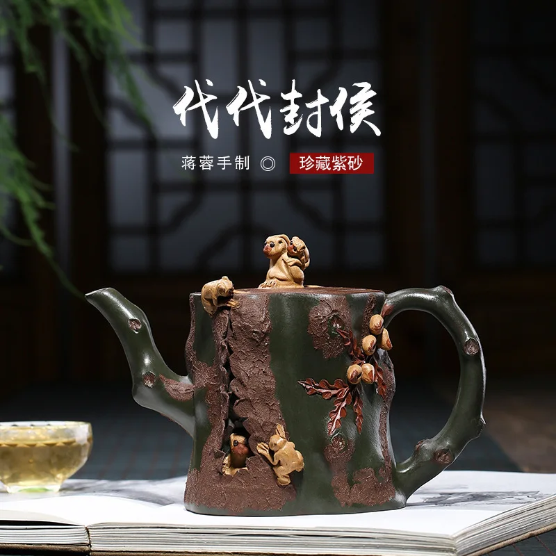 

Authentic Yixing purple clay pot Creative Stump style large pot Chinese Kung Fu zisha teapot Teaware Tea Ceremony