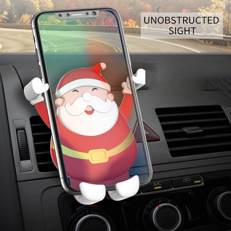 

Santa-Claus Auto Car Holder Mini Air Vent Mount Gravity Phone Mobile Holder Universal for IPhone X 8 Car Holder Stand