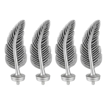 

uxcell 4pcs Curtain Rod Finials ,Fit for 0.62 Inch Dia (Max.) Rod, Plastic End,M5 Thread Dia,Silver Tone