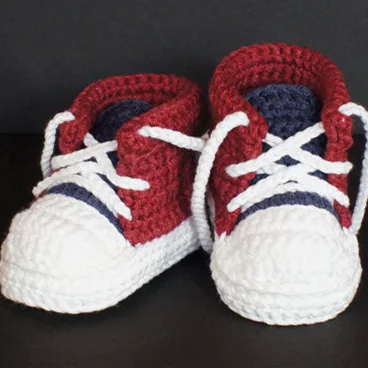 Baby Shoes QYFLYXUEQYFLYXUE-Crochet baby shoes,handmade Baby Crochet Booties,Baby sports shoes select size:9cm 10cm 11cm