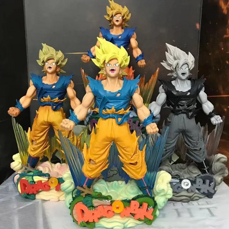

24cm Goku Super Saiyan Foot Stepping Cloud PVC Toy Model Anime Dragon Ball Action Figure Child Christmas Birthday Dolls Gift