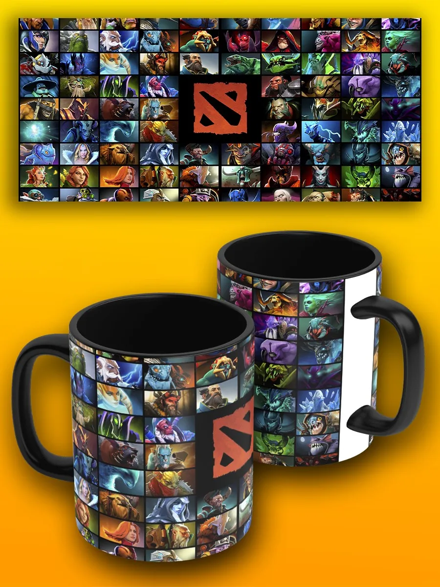 Sparkling Black Game Dota 2 Dota 2 3632 Mug Cup Pialat For Tea Mugs