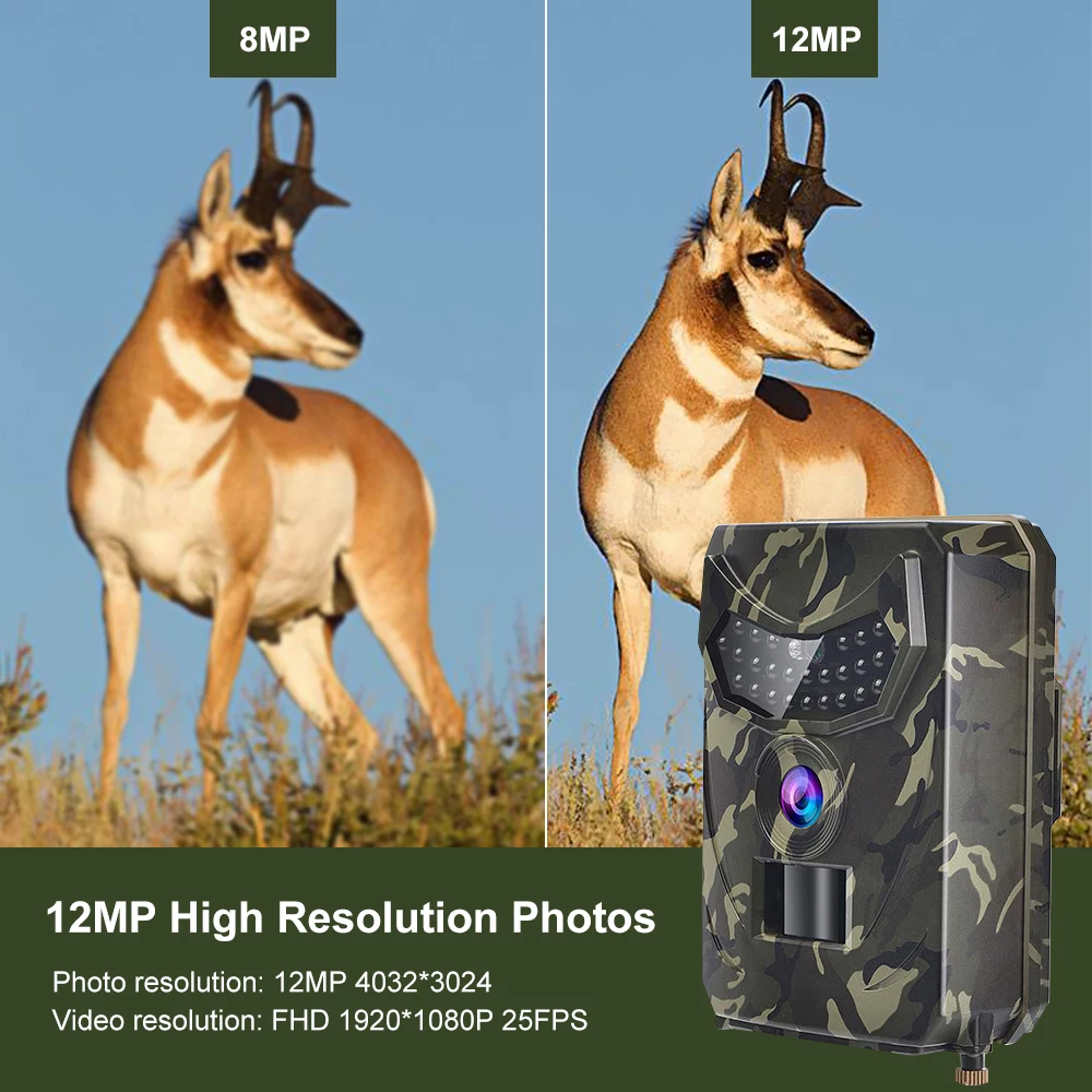 

Outdoor Camcorder Waterproof IP56 Cameras Wildlife Night Vision 1080P Hunting Camera 12MP Photo 940NM Photo Traps Scouts