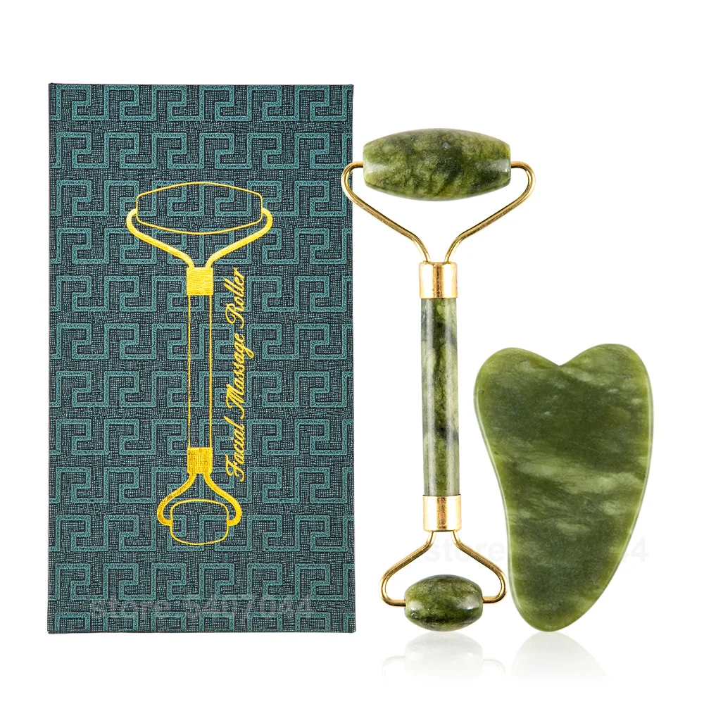 Jade Roller and Gua Sha набор коробок для лица тела глаз шеи натуральный камень массажер