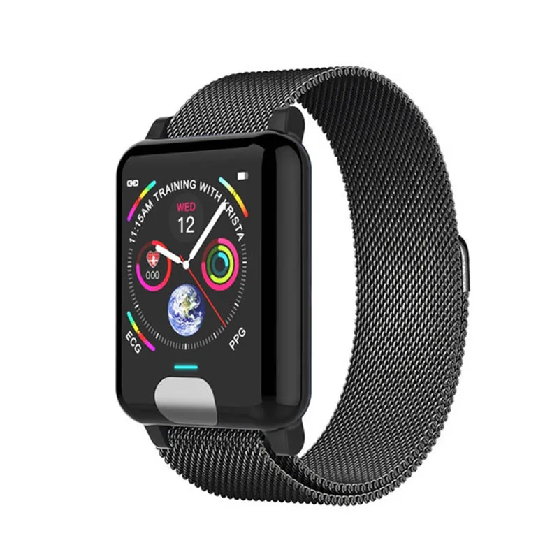 Водонепроницаемый reloj inteligente ЭКГ PPG измерение кровяного давления фитнес-трекер Gps Smartwatch браслет сердечный ритм для IOS телефона