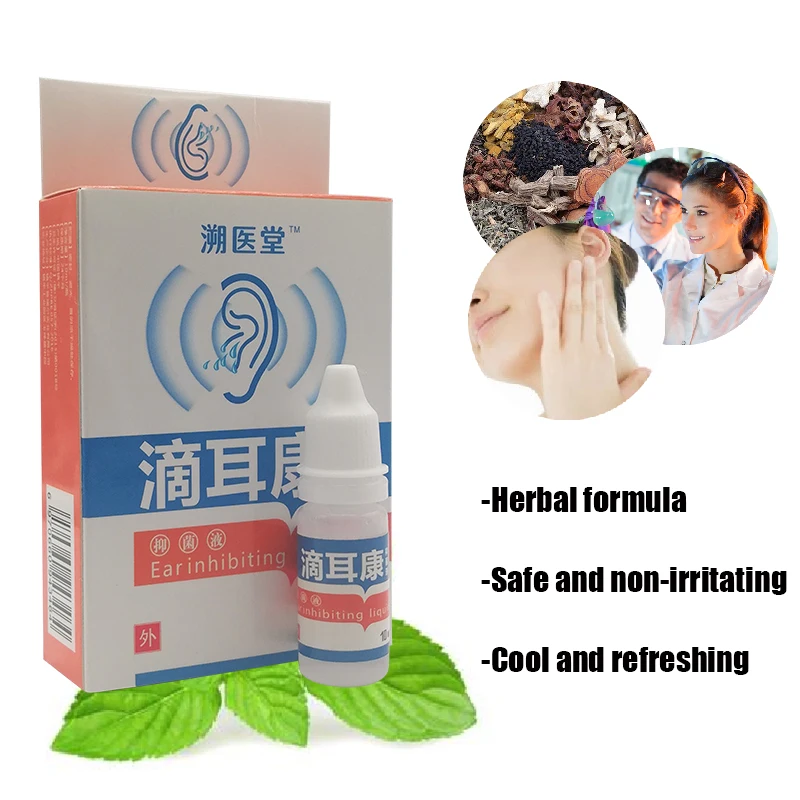 Chinese Natural Herbal Medicine Ear Acute Otitis Drops Cure Tinnitus