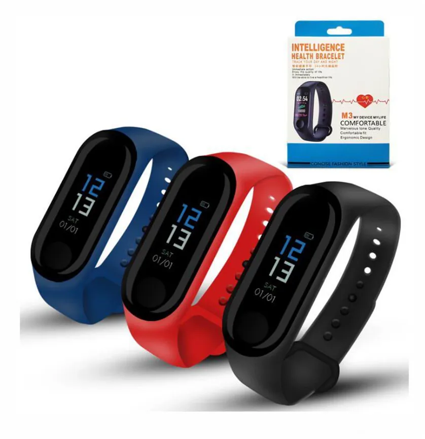 

M3 Pro Smart Band Waterproof Fitness Tracker VS M3 Plus Smart Bracelet Blood Pressure Heart Rate Monitor PK Mi Band 3