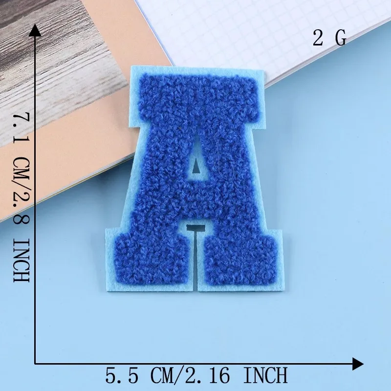 2022 New 3D Colorful A-Z 26 Letters Chenille Embroidered Patches IRON on Alphabet Letters Embroidery Applique Sewing diy
