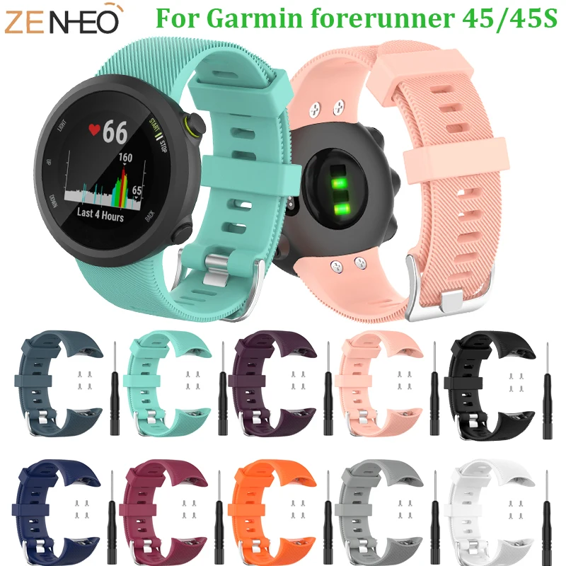 Sport In Silicone Di Ricambio Cinturino Da Polso Per Garmin Forerunner 45 45S Smart Watch Accessori Per Forerunner 45 45S Watch Band