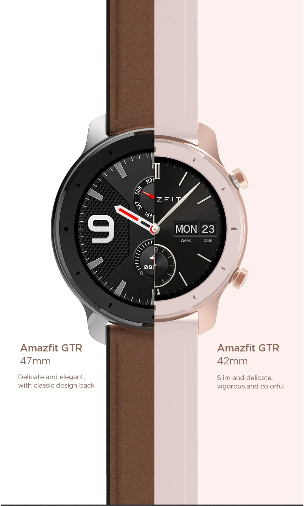 Глобальная версия, Новые смарт-часы Amazfit GTR 47 мм, 5ATM, умные часы, 12 дней, батарея, управление музыкой для Android IOS