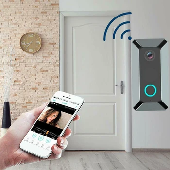 

720P HD Smart Wireless Video Doorbell 166 Degree WIFI Doorbell Two-way Audio APP Remote Security System Alarm Monitor