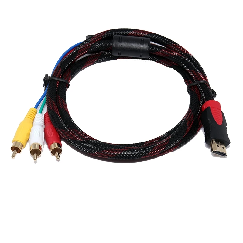1080P 5ft HDMI штекер на 3 RCA Видео Аудио AV адаптер для кабельного шнура для ТВ HD ТВ цифровой видеодиск usb разъем удлинитель Кабель prolunga usb кабель