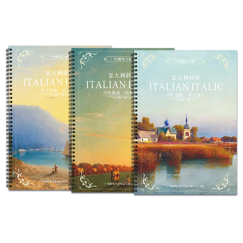 

3 pieces/lot English copybook italy Italian Italics adult students practice book