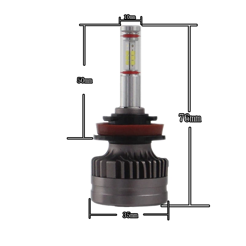 LED 4300K S2 H4 H7 H1 COB LED Headlight Bulbs H11 H13 12V 9005 9006 H3 9004 9007 9012 72W 8000LM Car LED lamp 3000K 8000K 6500K 1