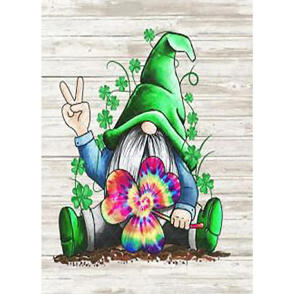 Gnome Cartoon Series 5D Diamond Painting Full Round Drill Diamond Painting Home Decoration Gift Creative Hanging Painting 30x40 