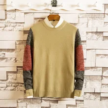 Autumn New Sweater Men Slim Fashion Sweter Clothes Contrast Color Casual Knit Sweaters Man Wild Loose Long-sleeved Pullover Men Autumn New Sweater Men Slim Fashion Sweter Clothes Contrast Color Casual Knit Sweaters Man Wild Loose Long-sleeved Pullover Men