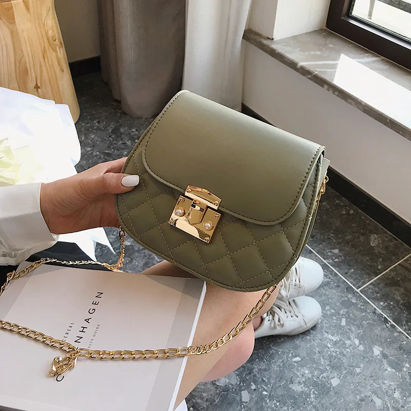

Mini Small Bag Women's 2019 Summer New Style Korean-style Simple Saddle Bag CHIC-Style Chain Crossbody Bag