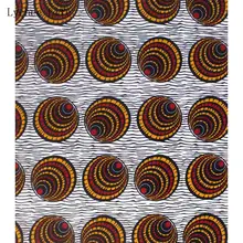 Lychee Life 1 ярд Анкара Африканский настоящий воск ткань с принтом "павлиньи перья" платье ткань для Diy Швейные материалы