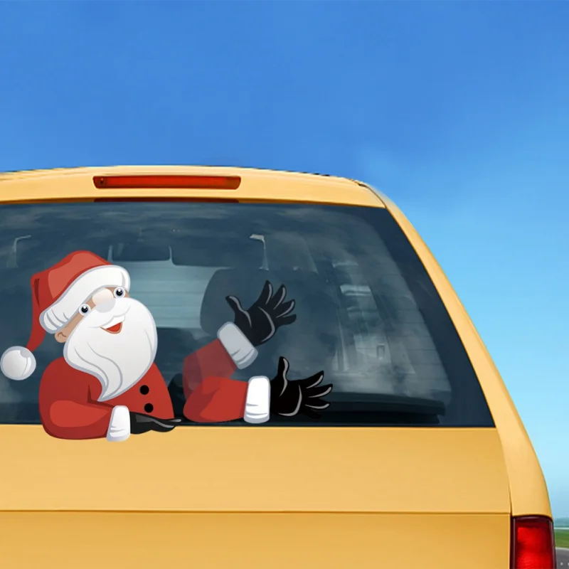 

Christmas Design Rear Wiper Decals Waving Arm Santa Claus/Snowman Car Window Sticker Decoration Christmas Decoration For Car