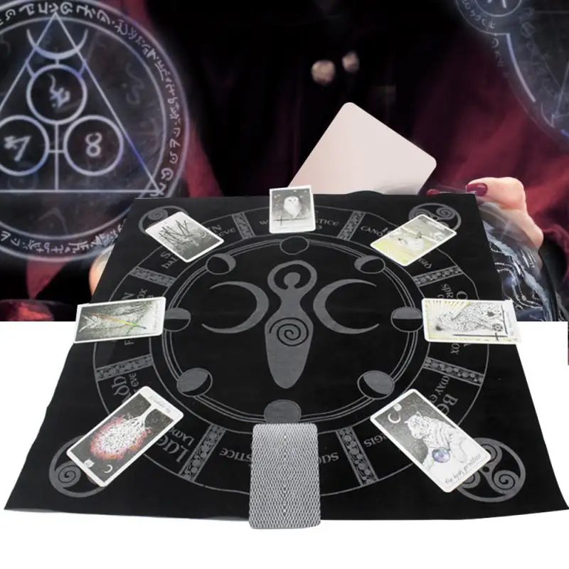 

49x49cm Tarot Card Special Tablecloth 12 Constellations Rune Divination Altar Tarot Table Cover Board Games Christmas Gifts