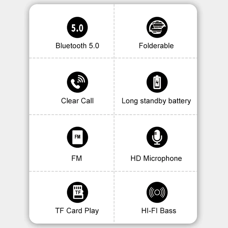 KD71 Bluetooth 5 0 Headphones LED Light Wireless Stereo Bass Headsets HIFI Fordable Earphones With Mic Support TF Card FM Radio