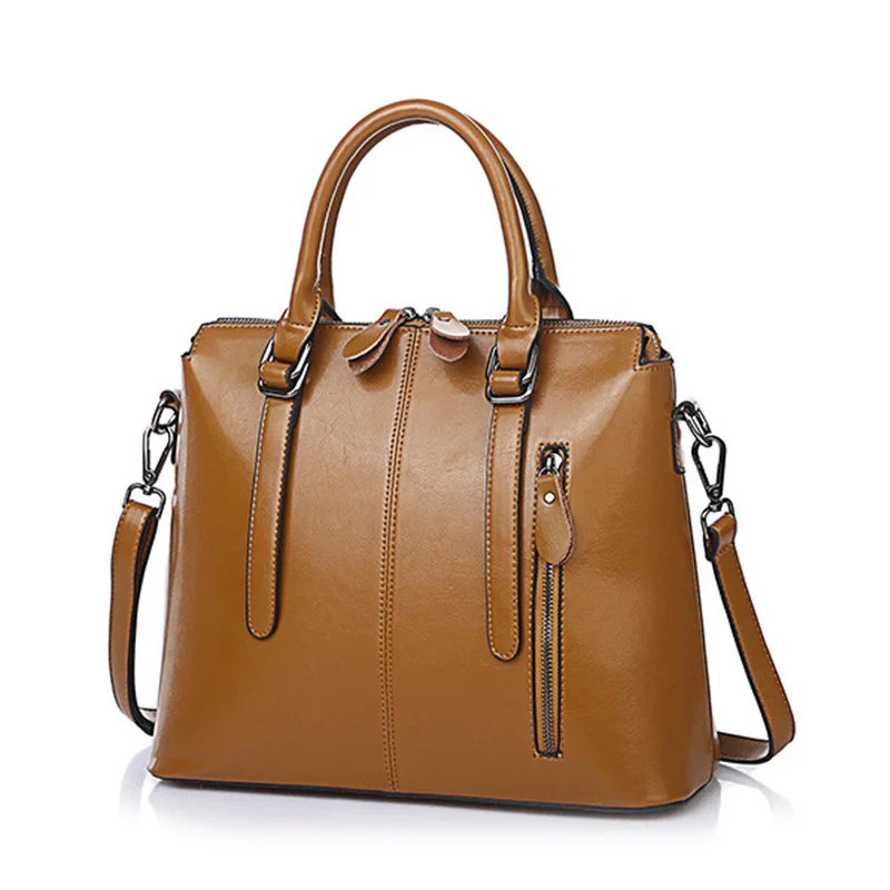 Модные женские сумки REALER, ретро сумки для отдыха, дизайнерская женская кожаная сумка через плечо, женская сумка через плечо с верхней ручкой - Цвет: Горчица
