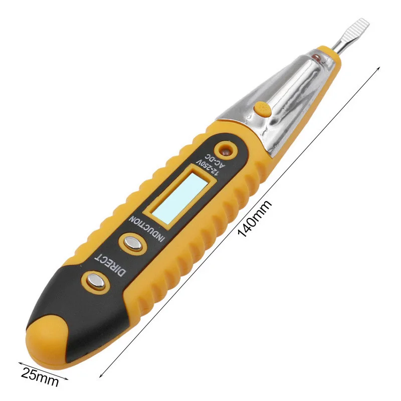 Электрический индикатор 12-250 В AC DC Силовая розетка тестер датчика детектора напряжения ручка светодиодный светильник электрическая тестовая ручка с ночным видением
