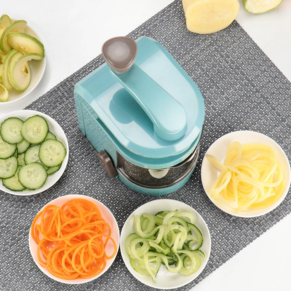 Multifunctional spiral filament shredder hand rotating rotary cutter Potato carrot cucumber slicer Vegetable salad grater