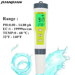 С подсветкой pH EC TEMP Meter Цифровой тестер качества воды Ручка Тип 3 в 1 мультипараметрический анализатор качества воды скидка 30%