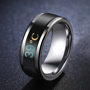 

Temperature Measuring Ring Intelligent Thermometer Ring Sensitive Couple Rings Waterproof Jewelry