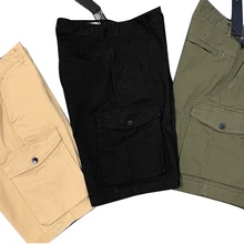S035 High quality 2021 new style cotton tooling style multi-pocket men's shorts five-point pants ladies couple pants