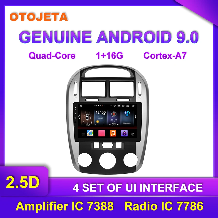 OTOJETA Android 9,0 плеер умный Автомобильный мультимедийный радио для 2012 Kia Cerato GPS AUX навигация по Bluetooth Полный сенсорный магнитофон
