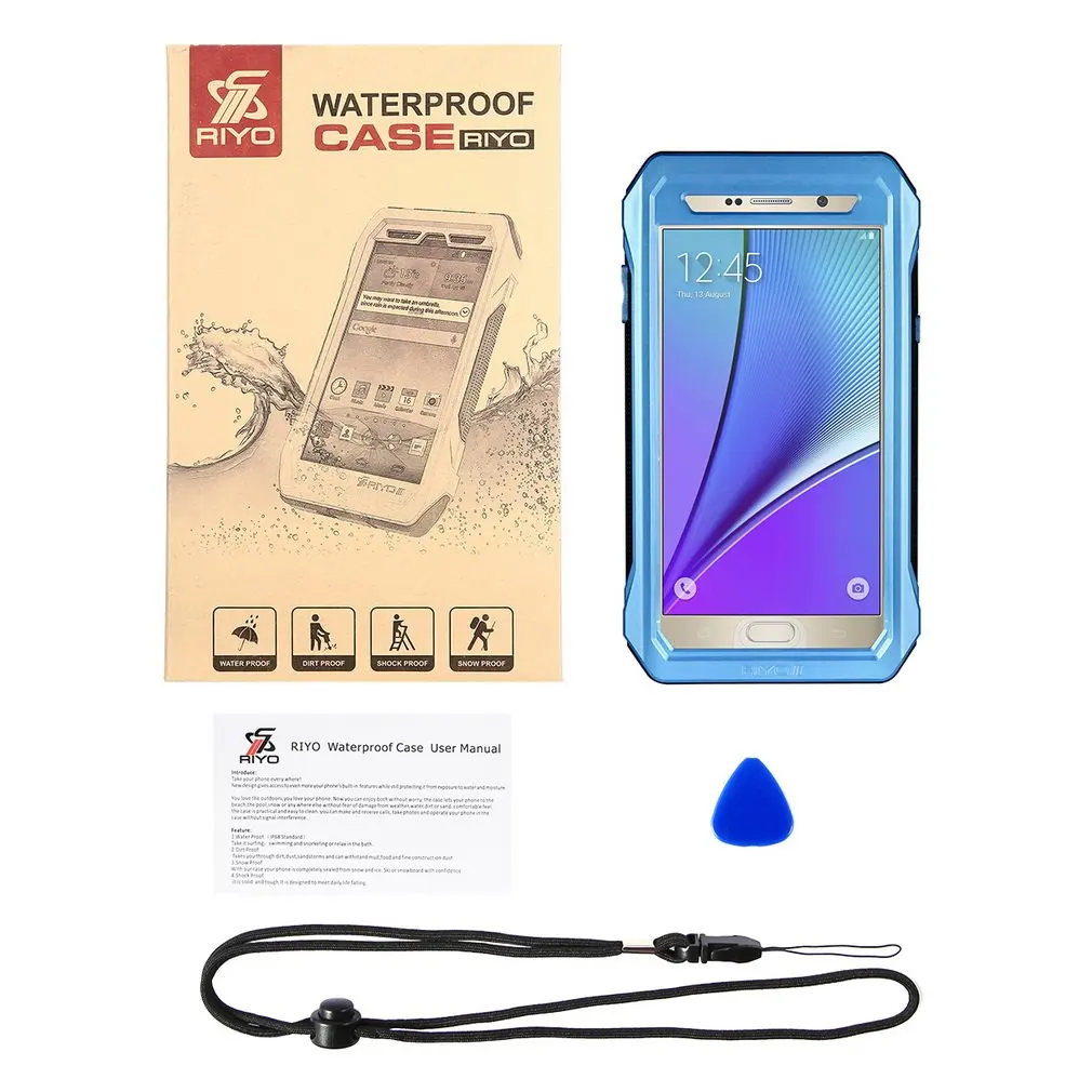 Waterproof Shockproof Dirt Snow Proof Case Cover W/Stand for Samsung Note5