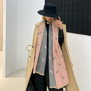 

New Keep Warm Printing Shawl Women's Warm Soft Pashmina Cashmere Scarf Autumn winter Oversize Soft scarf Shawl Thickening Blanke