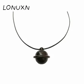 

2cm high quality high quality Natural wood peach Bell Pendant Wing Lucky Ebony Sandalwood Pendant Necklace for Man women gift