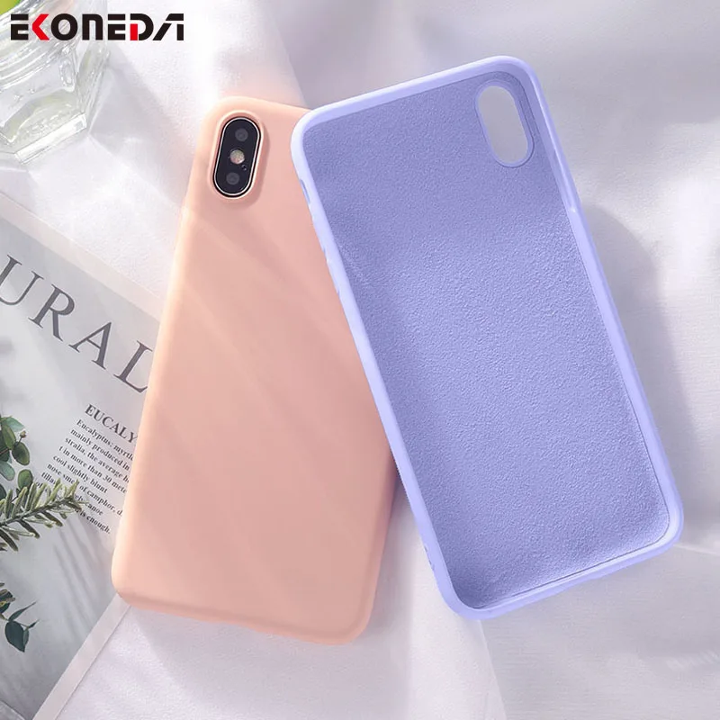

EKONEDA Soft TPU Phone Case For huawei P20 P30 Mate 20 30 lite pro Solid Plain Candy Color For huawei p30 lite case Back Shell