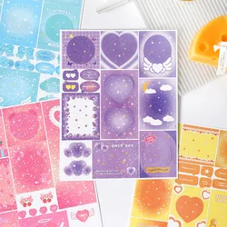 Autocollants décoratifs à paillettes en forme de cœur, 1 pièce, pour scrapbooking, Albums, Journal agenda, DIY bricolage 