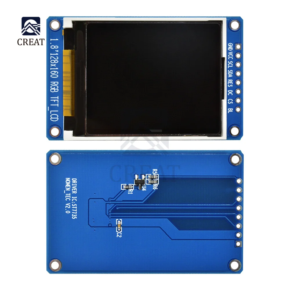Display LCD TFT 1.8" 128x160 SPI - Modulo ST7735S 3.3V Per Arduino E Progetti Fai Da Te - Foto 4
