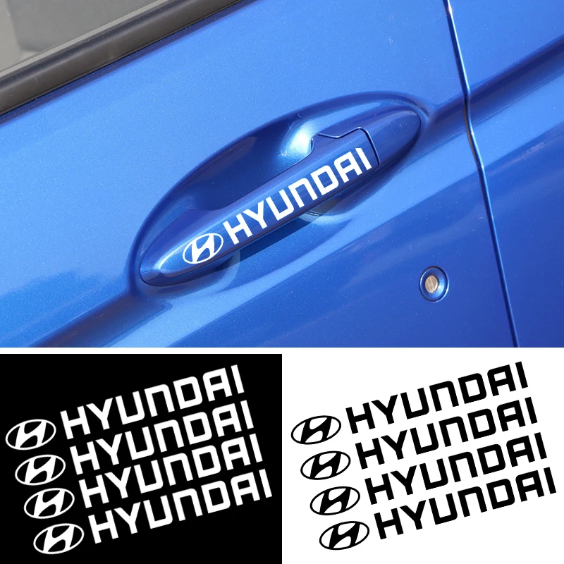 

4pcs Car Door Handles Car Stickers Decoration for Hyundais Santa Fe Sonata Solaris Azera Creta I30 Ix25 Tucson IX35 Car Styling