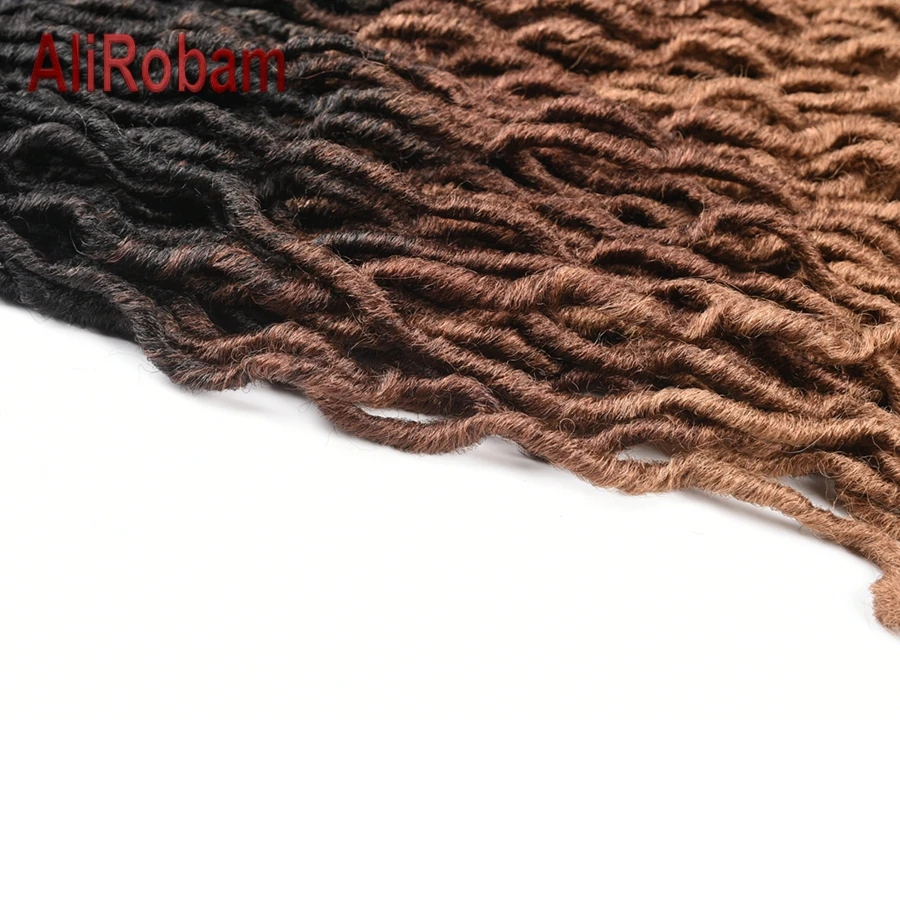 AliRobam Faux Locs кудряшки черный коричневый бордовый Омбре плетение волос для