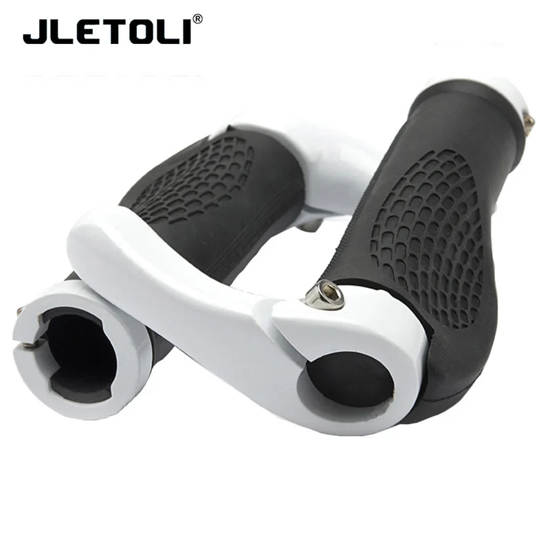 JLETOLI, руль для горного велосипеда, Нескользящие, износостойкие, резиновые, для шоссейного велосипеда, велосипедные ручки, ручки для велосипедов, аксессуары - Цвет: White
