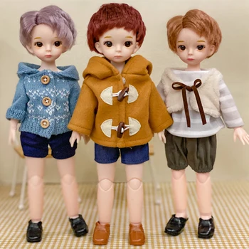 30CM Cool Boy Bjd Doll 18 Movable Joints Dolls With Sport Witer Suit Make up DIY Bjd Doll With Glass Gifts For Children BJD Toy 1