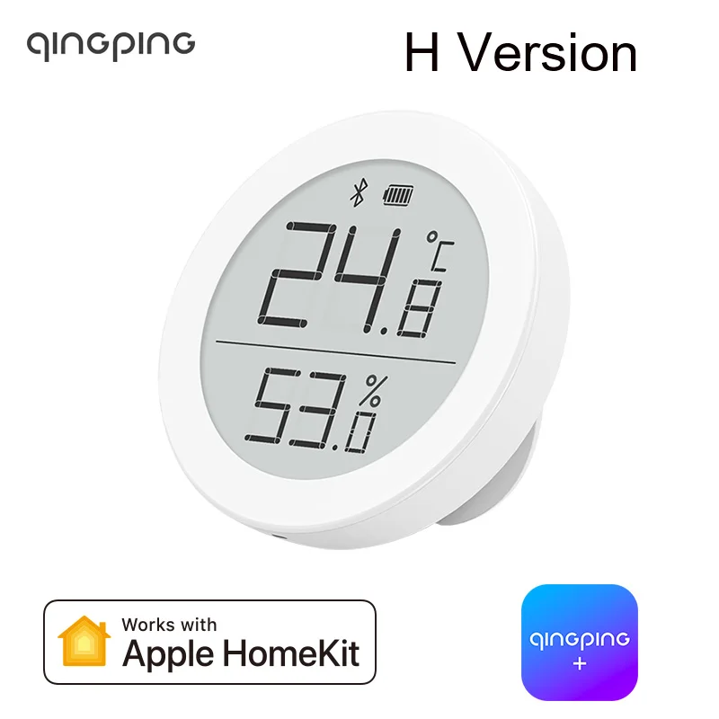 Cleargrass QingpingBluetooth termómetro compatible con higrómetro, Sensor de humedad para Apple Siri Home Kit o Xiaomi Mihome APP