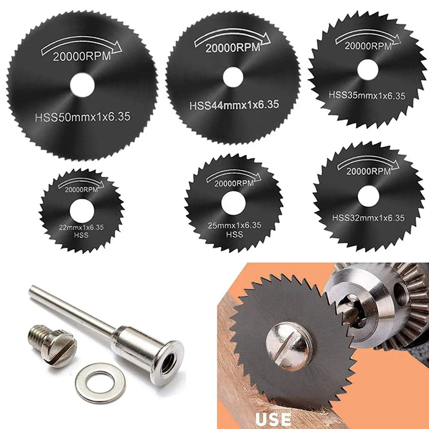 7pcs set Mini HSS Circular Saw Blade Rotary Tool For Dremel Metal Cutter Power Set Wood Cutting Discs Drill Mandrel Cutoff | Инструменты