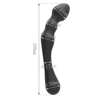 Double Ended Silicone G Spot Wand Prostate Massage Stick Butt Plug Penis P-Spot Stimulator Anal Plug Dildo Sex Toy for Women Men 2