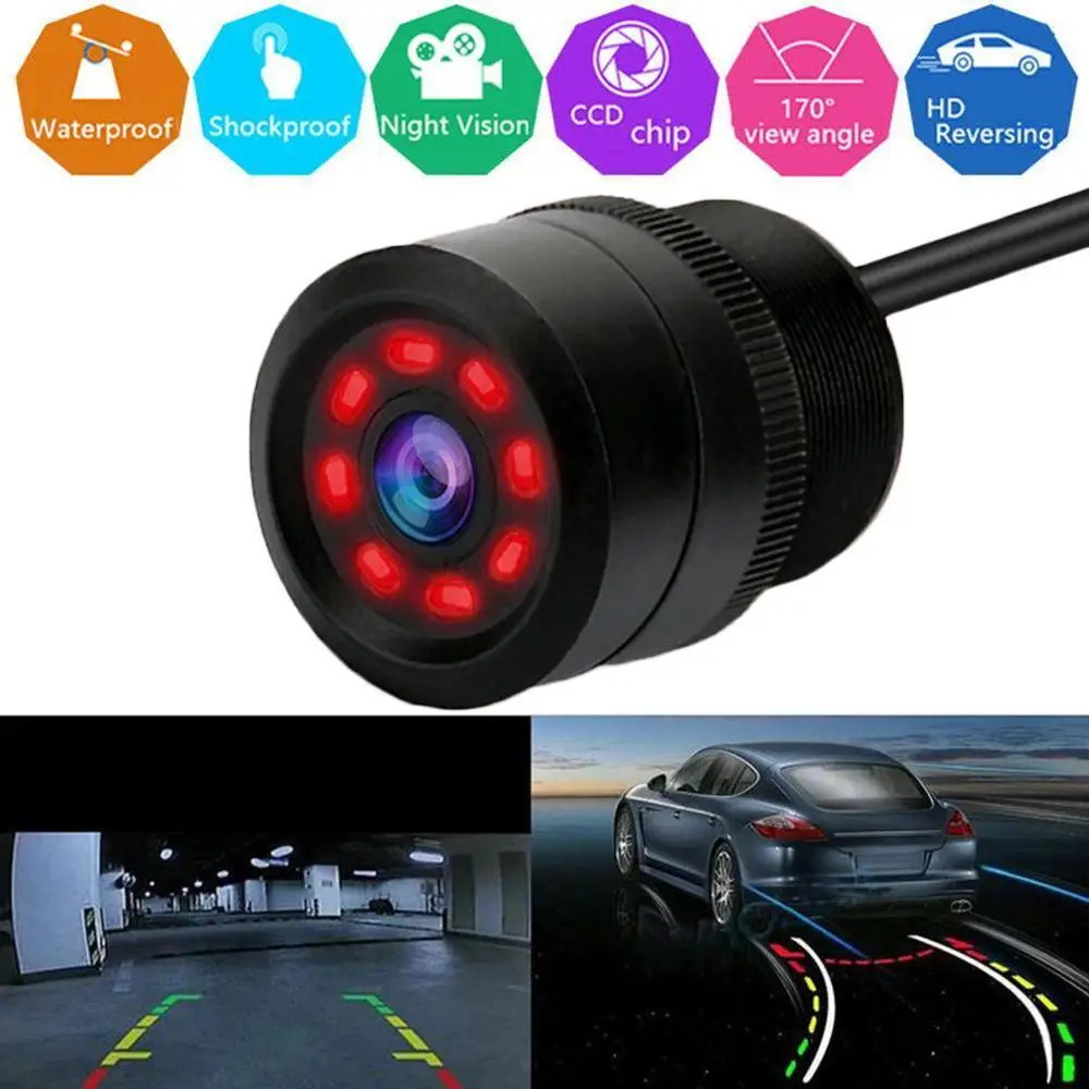 

High Quality 720P 170 Degree Waterproof Reverse Camera Car DVD Rear View Camera 8 LED HD With Night Vision