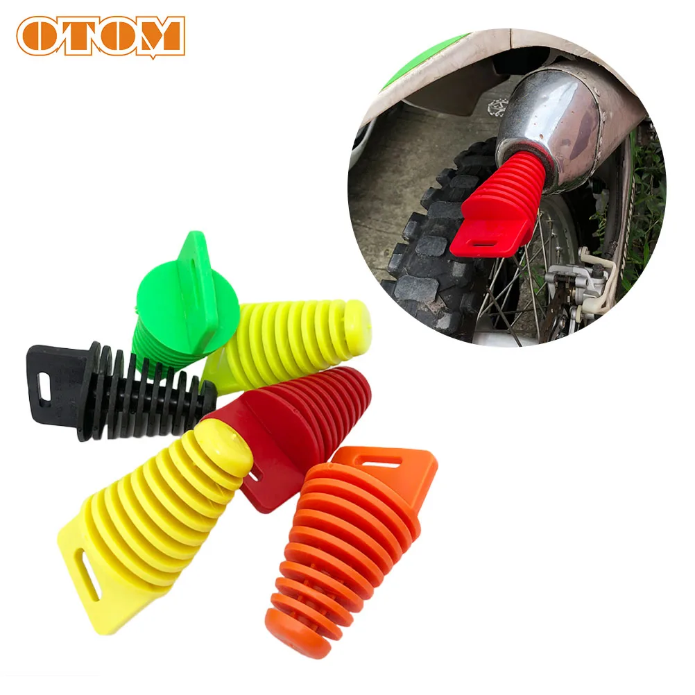 OTOM Motorcycle Muffler Plug Large Size Exhaust Pipe Silencer Engine Protector Rubber Stoppers