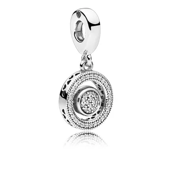 

Retro Rotary Logo Logo S925 Silver Charms Smart Flipping Heart Shape Fine Silver Pendant Delicacy Beaded Bracelet Bracelet Charm