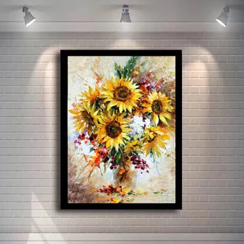 

Fashion Vase of Sunflowers Wall Art Prints No Frame Wall Painting Wall Picture Living Room Art Canvas Poster Paintings Cuadros