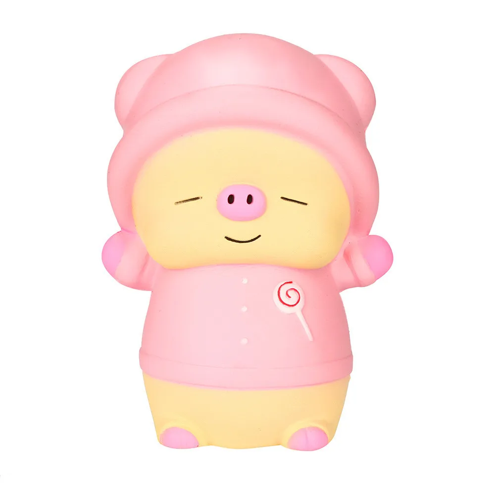 Kawaii Cartoon Pink Piglet Slow Rising Fun Toy Anti-anxiety Decompression toy Cartoon Decoration doll Stretchy Healing toys #B